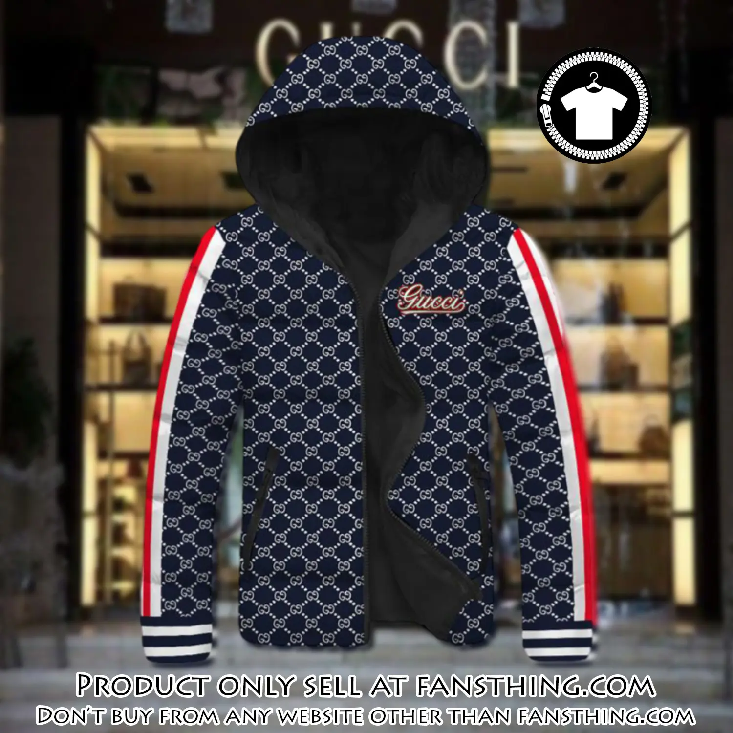 Gucci downfilled coat ultralight down jacket outdoor jacket warm outwear dfj1008 fst0253455